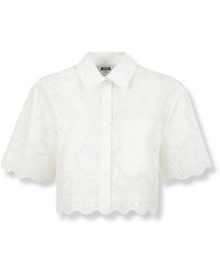 MSGM - Camicia Crop - Lyst