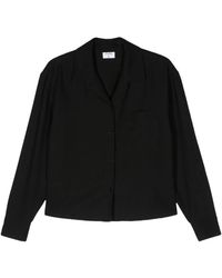 Filippa K - Overhemden ,Zwart ,Crepe Cropped Shirt - Lyst