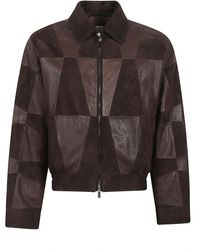 Versace - Jassen ,Bruin ,Leer Coats - Lyst