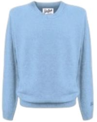 MC2 Saint Barth - Truien & Vesten ,Blauw ,Wol Regent Crewneck Sweater - Lyst
