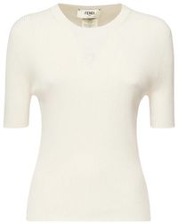 Fendi - Tops ,Wit ,Katoen 1925 T-Shirt - Lyst