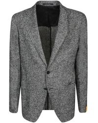 Tagliatore - Jassen ,Grijs ,Leer Single-Breasted Jas - Lyst