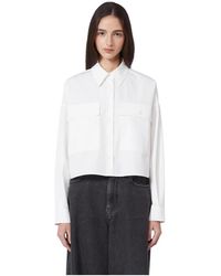 Weekend by Maxmara - Overhemden ,Wit ,Katoen Boxy Shirt - Lyst