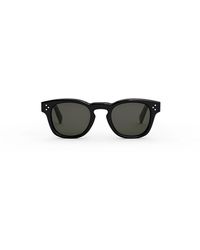 Celine - Quadratische sonnenbrille mit grauen gläsern - Lyst