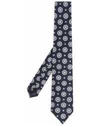 Tagliatore - Cravatta in seta blu navy con stampa a croce - Lyst