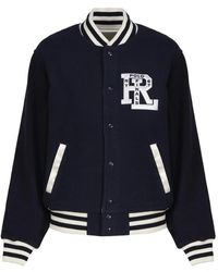 Ralph Lauren - Double-sided Bomber Jacket With Rl Logo - Lyst