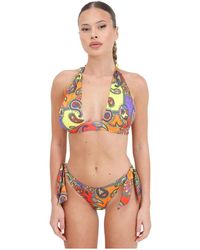 4giveness - Ethnischer bikini mit dreiecksmuster und abnehmbaren cups - Lyst