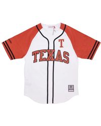 Mitchell & Ness - Fitness ,Veelkleurig ,Katoen Witte Ncaa Baseball Jersey Met Texas Longhorns Logo - Lyst