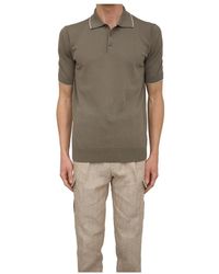 Peserico - Tops ,Groen ,Katoen Klassiek Polo Shirt Voor Mannen - Lyst