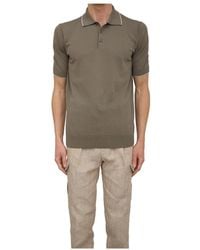 Peserico - Tops ,Groen ,Katoen Klassiek Polo Shirt Voor Mannen - Lyst