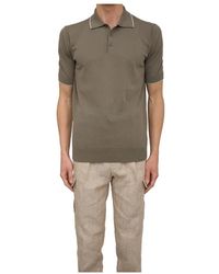 Peserico - Tops ,Groen ,Katoen Klassiek Polo Shirt Voor Mannen - Lyst
