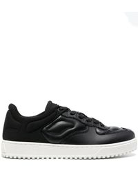 Emporio Armani - Lace-Up Cowhide Trainers - Lyst