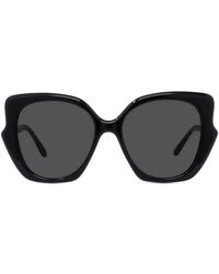 Loewe - Slim schwarze geometrische Sonnenbrille - Lyst
