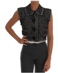 Dolce & Gabbana Tweed Vest Jacket - Grijs