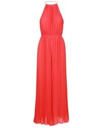 Michael Kors - Vestido largo jumpsuit plisado rojo - Lyst