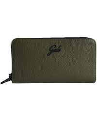 Gabs - Accessoires ,Groen ,Leer Groen Leren Portemonnee Met Ritssluiting - Lyst