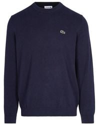 Lacoste - Rondgebreide Trui - Lyst