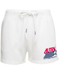 Autry - Shorts bianchi in cotone - Lyst