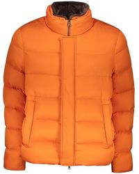 Herno - Jassen ,Oranje ,Katoen Down Jacket - Lyst