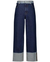 Marni - Jeans ,Blauw ,Denim Inside-Out Denim Jeans - Lyst