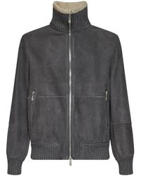 Brunello Cucinelli - Leather Jackets - Lyst
