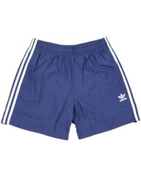 adidas - 3-Stripes Zwemshorts Blauw - Lyst