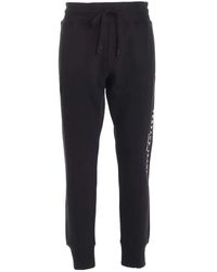 Versace Jeans Couture - Broeken ,Zwart ,Katoen Zwarte Katoenen Fleece Sweatpants - Lyst