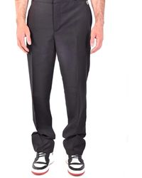 Burberry - Logo Two-tone Mohair-blend Track Pants - Lyst