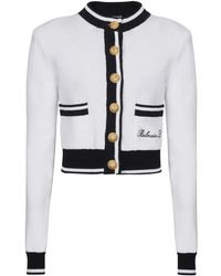 Balmain - Signature Knit Cardigan - Lyst