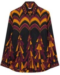PUCCI - Overhemden ,Veelkleurig ,Baiadera Print Silk Shirt - Lyst