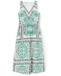 mötivi - Midi-kleid mit foulard-muster - Lyst