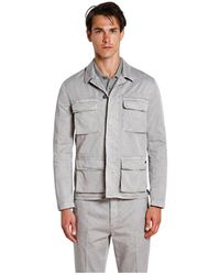 Mason's - Jassen ,Grijs ,Katoen Flyshirt Delamere Overshirt - Lyst