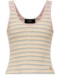 Amiri - Tops ,Veelkleurig ,Ma Gestreepte Tanktop - Lyst
