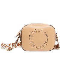 Stella McCartney - Crossbody tasche mit perforiertem logo - Lyst
