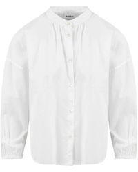 Aspesi - Overhemden ,Wit ,Katoen Witte Katoenen Mandarin Kraag Shirt - Lyst