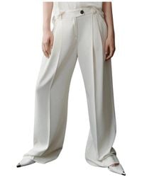 Marella - Broeken ,Wit ,Polyester Elegante Pantalon Broek - Lyst