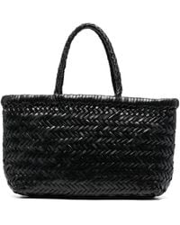 Dragon Diffusion - Gevlochten Leren Tote Tas - Lyst