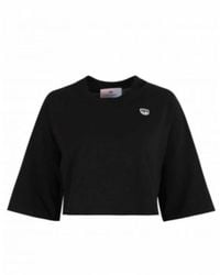 Chiara Ferragni - Tops ,Zwart ,Zwarte Korte Mouw T-Shirt 72Cbht 10Cjt 00899 - Lyst