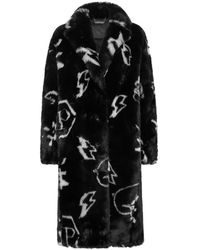 Philipp Plein - Eco Fur Lange Jas Monogram - Lyst
