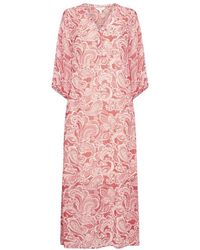 Part Two - Kleedjes ,Roze ,Elegante Maxi-Jurk Met Paisley-Print - Lyst