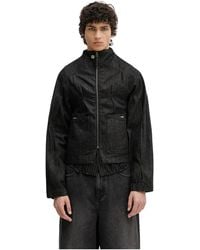 Adererror - Jassen ,Zwart ,Denim Pintuck Denim Jas - Lyst