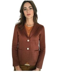 Harris Wharf London Mesh Fabric Jacket - Bruin