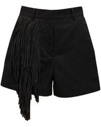 Erika Cavallini Semi Couture - Korte Broeken ,Zwart ,Katoen High-Waist Tailored Shorts - Lyst