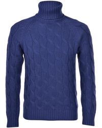 Paolo Fiorillo - Air wool pullover mit zopfmuster - Lyst