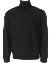 Paul Smith - Truien & Vesten ,Zwart ,Wol Merino Wollen Coltrui - Lyst