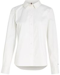 Tommy Hilfiger - Overhemden ,Wit ,Katoen Brushed Regular Shirt - Lyst