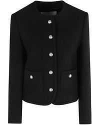 DUNST - Jassen ,Zwart ,Tweed Zwart Tweed Kort Jack - Lyst