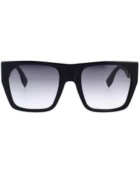 Fendi - Glamouröse quadratische sonnenbrille mit goldenem logo - Lyst