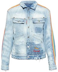 DSquared² - Jassen ,Blauw ,Denim Denim Jack Met Vintage-Effect - Lyst