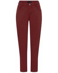 Cro - Broeken ,Bruin ,Katoen Rode Suzanne Broek Met Rits Detail - Lyst